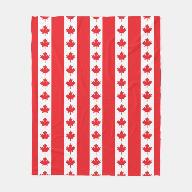 Canadian Flag Fleece Blanket (Front)