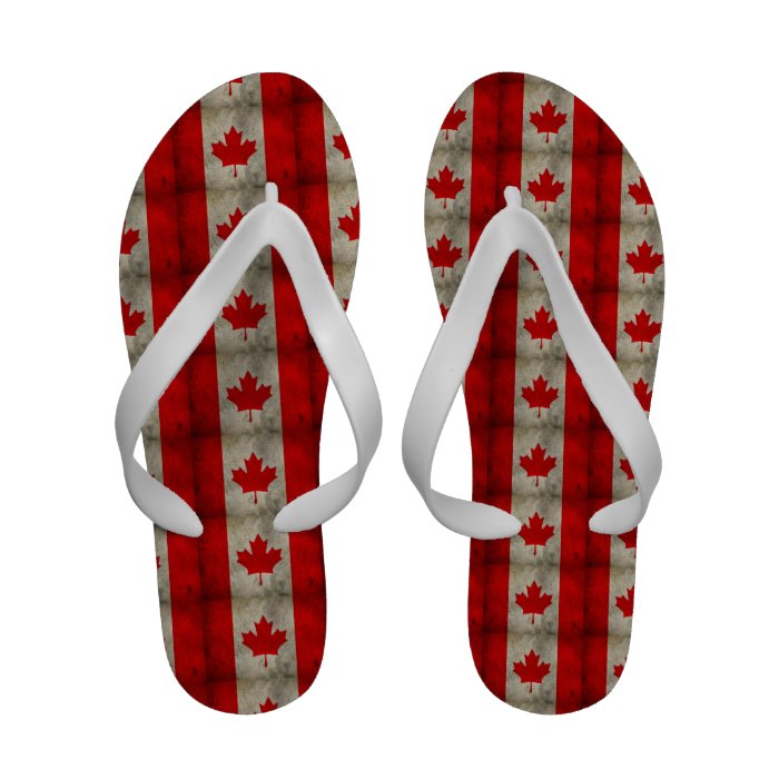 Canadian Flag Flip Flops