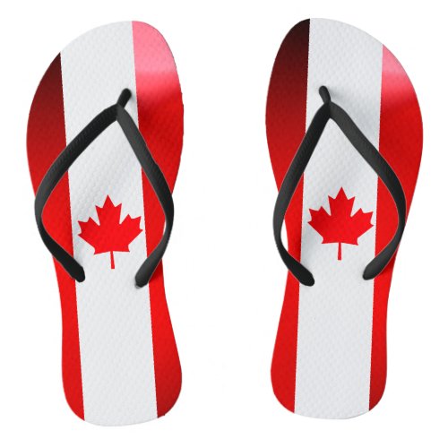 Canadian flag flip flops