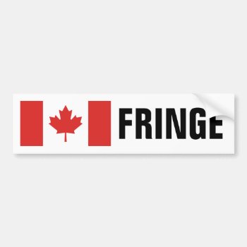 Canadian Flag Fringe  Bumper Sticker by RedneckHillbillies at Zazzle