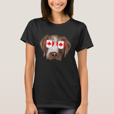 Canadian Flag German Wirehaired Pointer Dog Canada T-Shirt