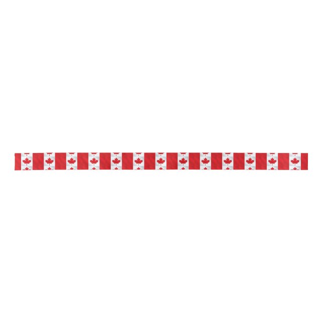 Canadian Flag Gloss Satin Ribbon (Front)