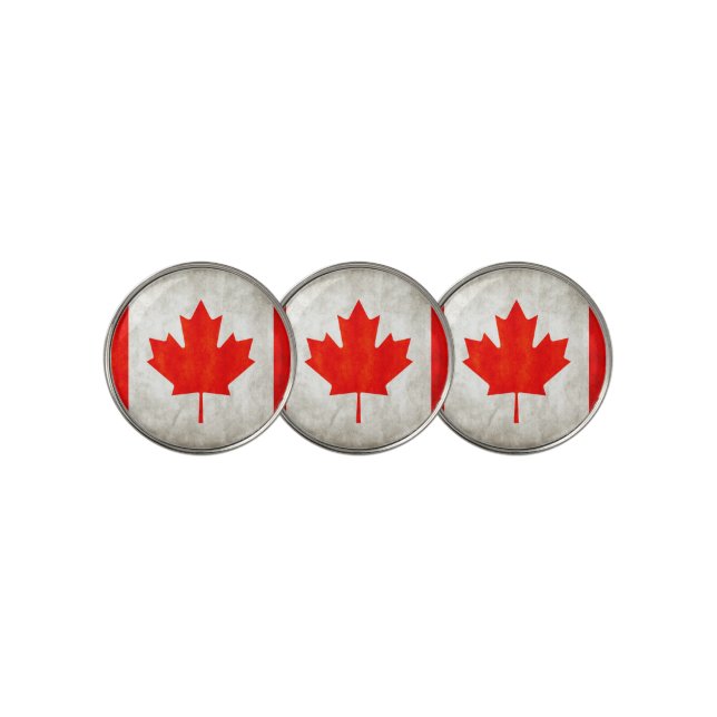Canadian Flag Golf Ball Marker (3 Up)