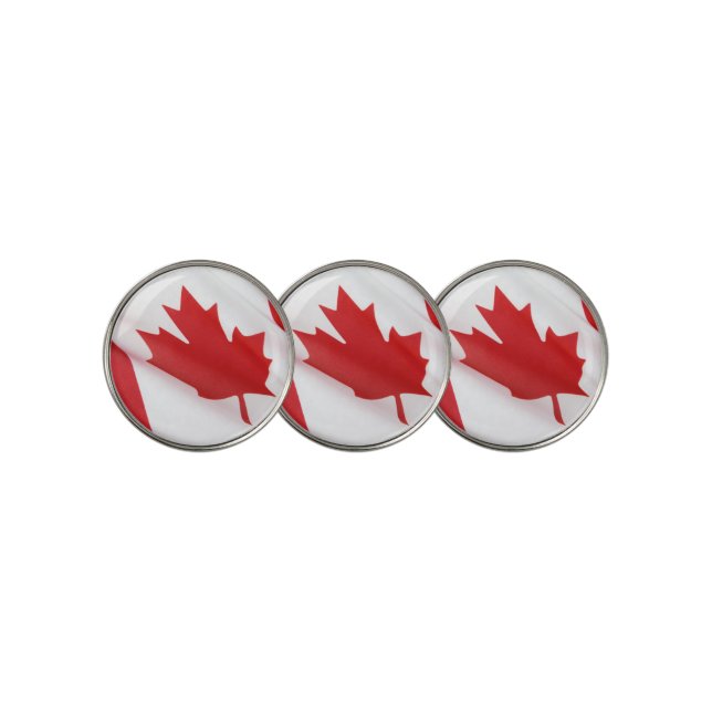 Canadian flag golf ball marker (3 Up)