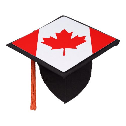 Canadian flag graduation cap topper