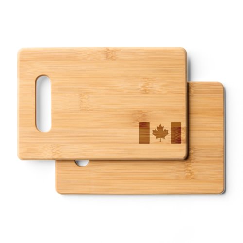 Canadian Flag Graphic in Black Cutting Board