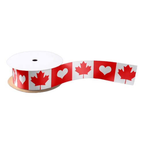 Canadian Flag  Heart Canada fashion ribbonsport Satin Ribbon
