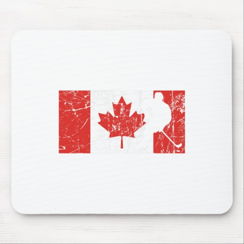 Canadian Flag _ Ice Hockey  Mouse Pad
