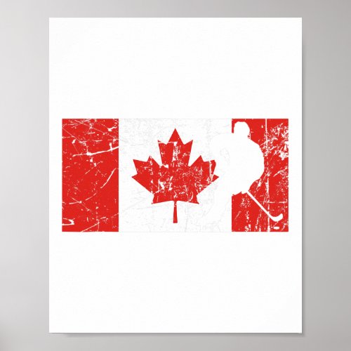 Canadian Flag _ Ice Hockey  Poster