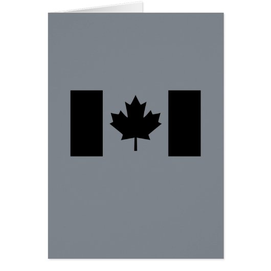 Canadian Flag in Black Cards (Front)