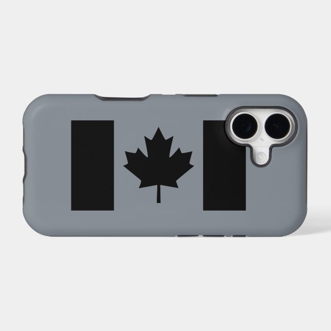 Canadian Flag in Black Case-Mate iPhone Case (Back (Horizontal))