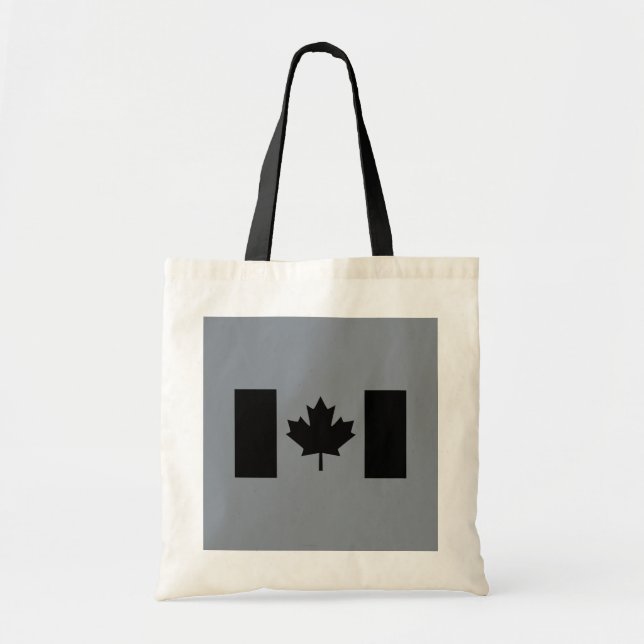 Canadian Flag in Black Decor Tote Bag (Front)