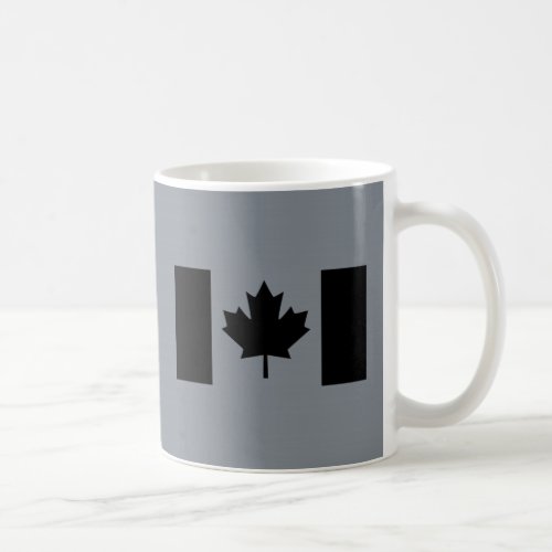 Canadian Flag in Black Design Coffee Mug