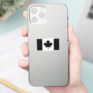 Canadian Flag in Black Graphic Design Sticker