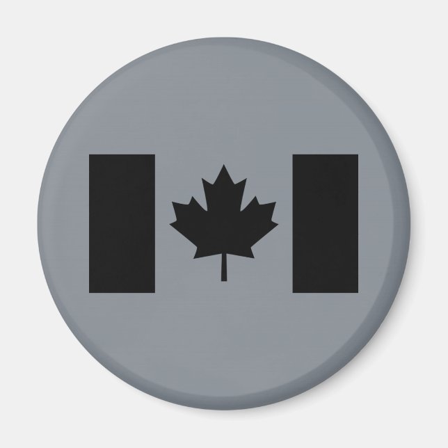 Canadian Flag in Black Magnet (Front)