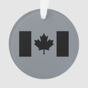 Canadian Flag in Black Ornament