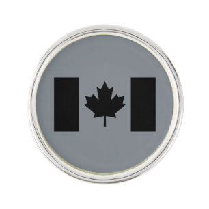 Canadian Flag in Black Style Pin