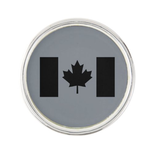 Canadian Flag in Black Style Pin