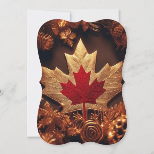 CANADIAN flag inspired christmas card