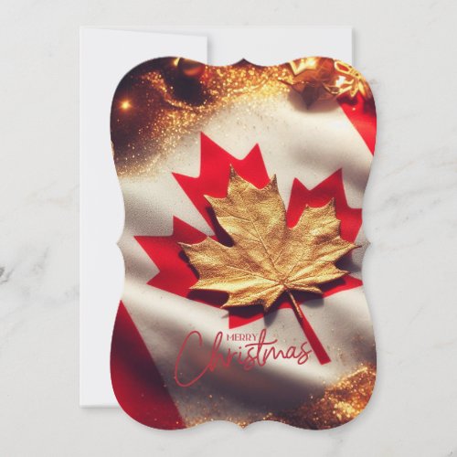 CANADIAN flag inspired christmas card