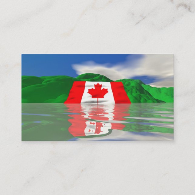 Canadian Flag Land - Business Size Card (Front)