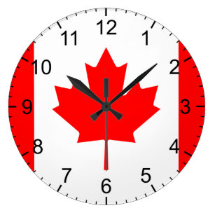Canada Flag Wall Clock/Canadian/Canada FlagWall Clock.Great Gift.Silver Frame 