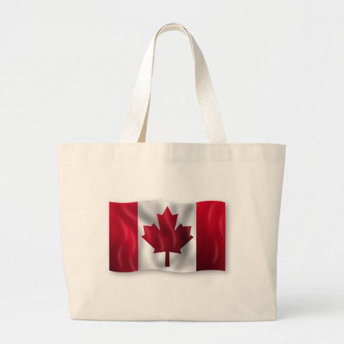 Canadian Flag Large Tote Bag