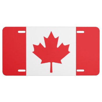 Canadian Flag License Plate by CandiCreations at Zazzle