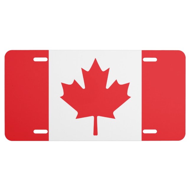 Canadian Flag License Plate (Front)