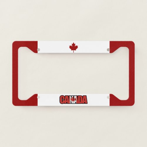Canadian flag license plate frame