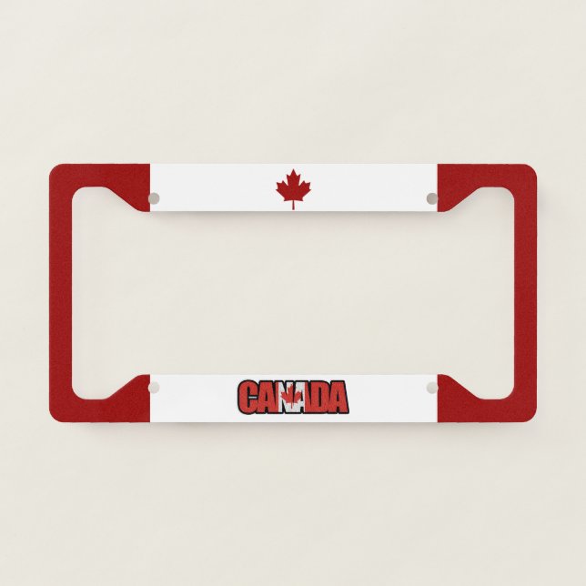 Canadian flag license plate frame (Front)
