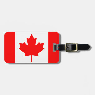 Canadian flag luggage tags for bags and suitcases
