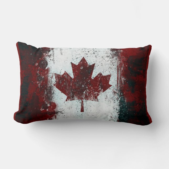 Canadian Flag Lumbar Pillow (Front)