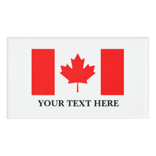 Canadian flag magnetic name tags