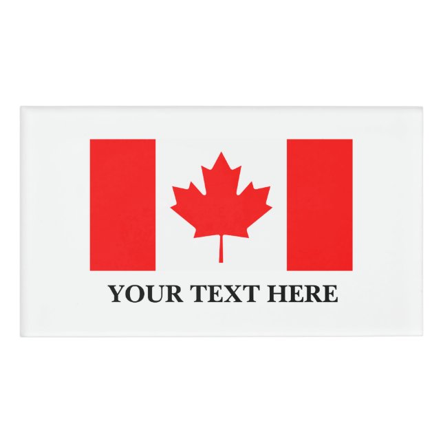Canadian flag magnetic name tags (Front)