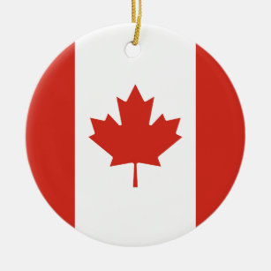 Canadian Flag (Maple Leaf) (Canada) Ceramic Ornament