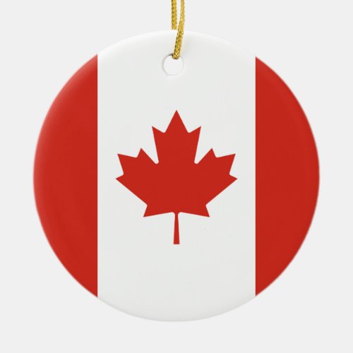 Canadian Flag Maple Leaf Canada Ceramic Ornament