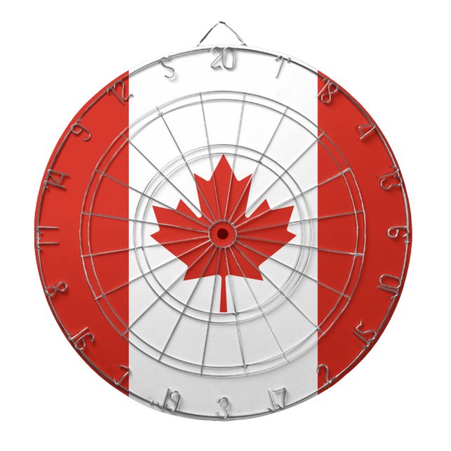 Canadian Flag (Maple Leaf) (Canada) Dart Board (Front)