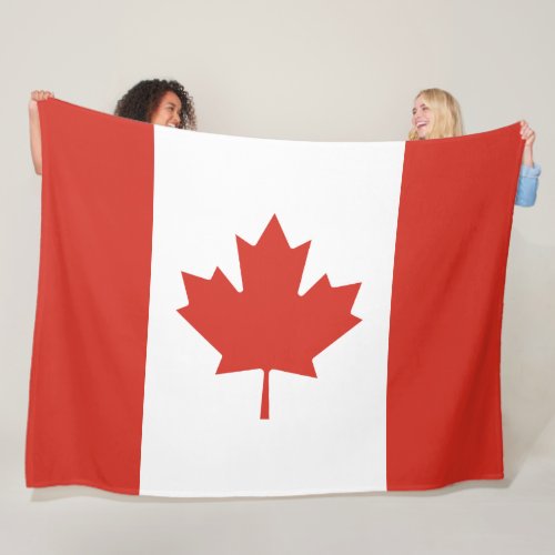 Canadian Flag Maple Leaf Canada Fleece Blanket