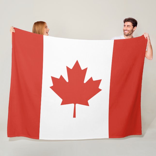 Canadian Flag (Maple Leaf) (Canada) Fleece Blanket (In Situ)