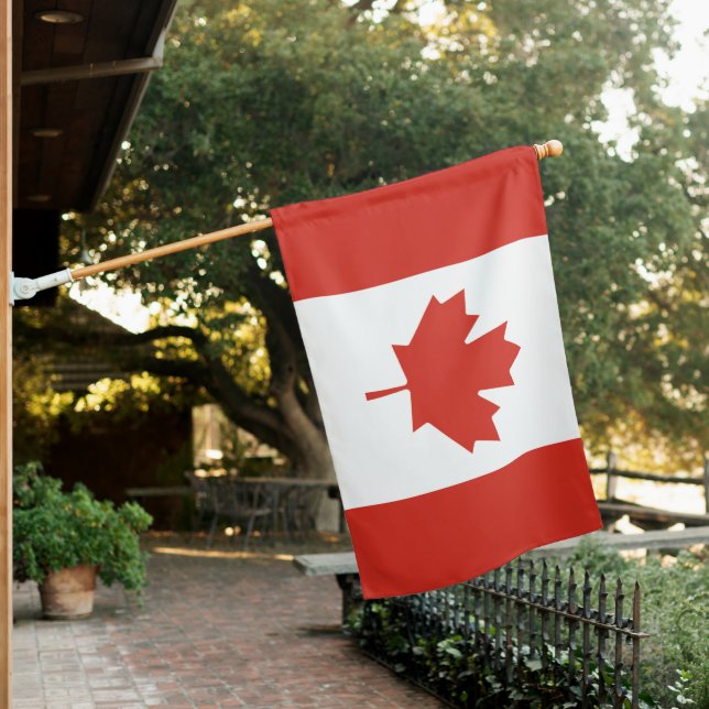 Canadian Flag (Maple Leaf) (Canada) House Flag (In SItu)
