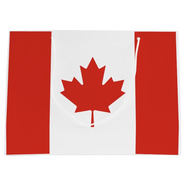 Canadian Flag (Maple Leaf) (Canada) Large Gift Bag (Front)