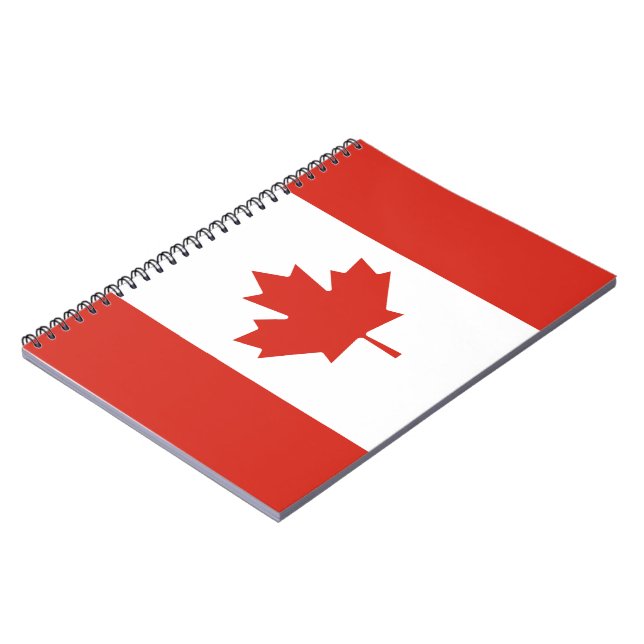 Canadian Flag (Maple Leaf) (Canada) Notebook (Left Side)