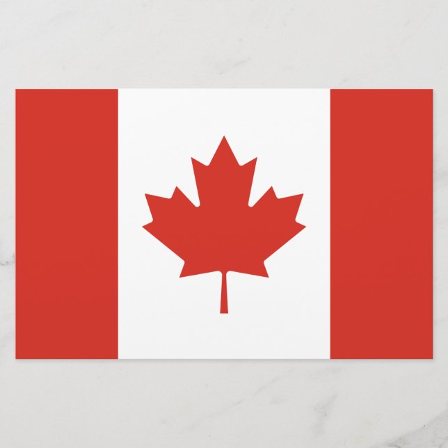 Canadian Flag (Maple Leaf) (Canada) Stationery (Front)