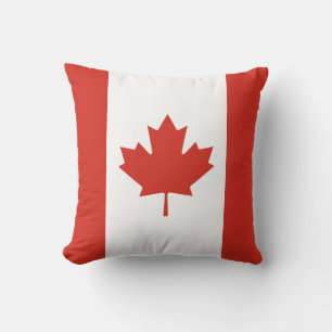 Canadian Flag (Maple Leaf) (Canada) Throw Pillow