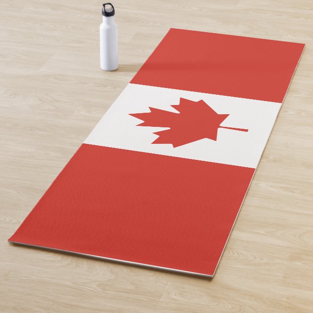 Canadian Flag (Maple Leaf) (Canada) Yoga Mat (In Situ)