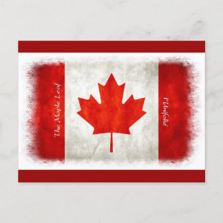 Canadian Flag Maple Leaf l'Unifolié Postcard