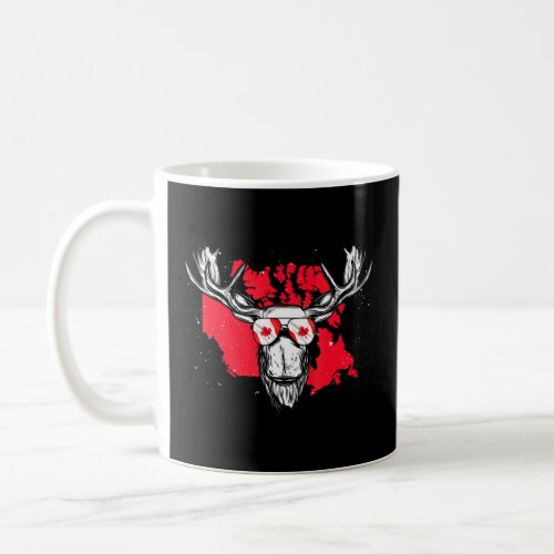 Canadian Flag Maple Leaf Moose Animal Cool Canada  Coffee Mug