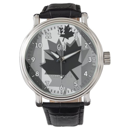 Canadian Flag Maple Leaf on a Watch