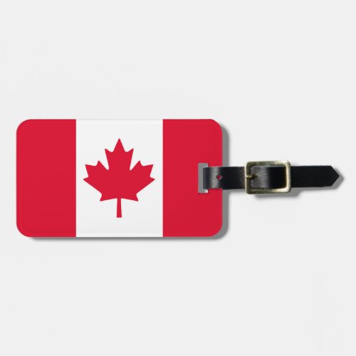 Canadian Flag Maple Leaf Red White Canada Luggage Tag